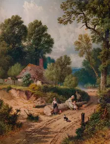 The Green Lane 19th century, (1935). Artist: Birket Foster