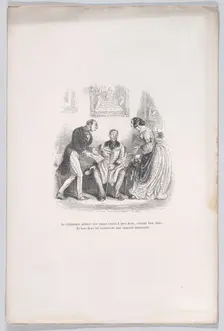 The grieving widow gives them both the right to do well.... And they both retain an eterna..., 1843. Creator: Jean Ignace Isidore Gerard