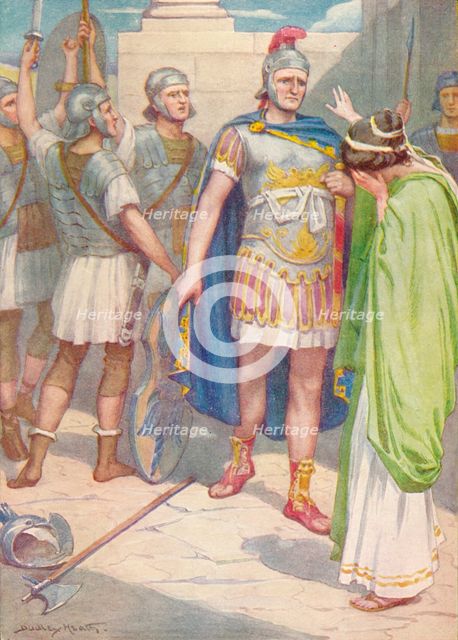 'The grief of the sister of Horatius, c1912 (1912). Artist: Ernest Dudley Heath.