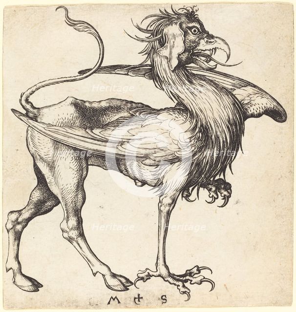 The Griffin, c1485-1490. Creator: Martin Schongauer.