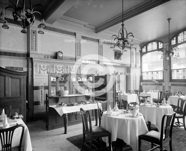 The Grill Room at Victoria Station, London, 1908. Artist: Bedford Lemere and Company