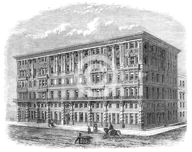 The Grosvenor Mansions, Victoria-Street, Westminster, 1868. Creator: Unknown.