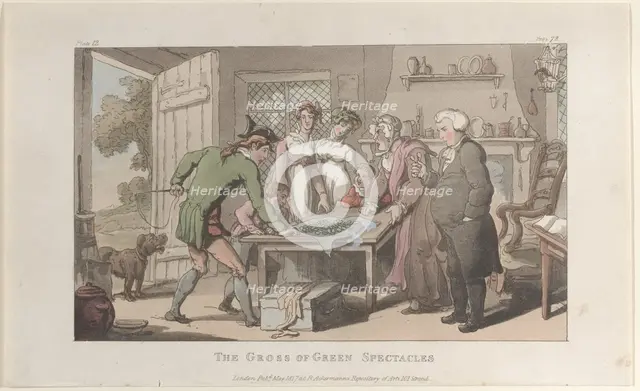 The Gross of Green Spectacles, from "The Vicar of Wakefield", May 1817., May 1817. Creator: Thomas Rowlandson.