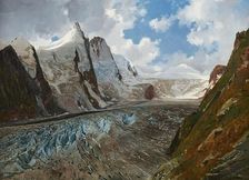 The Großglockner with the Pasterze, 1832. Creator: Thomas Ender