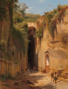 The Grotto of Posillipo at Naples, 1826. Creator: Antonie Sminck Pitloo