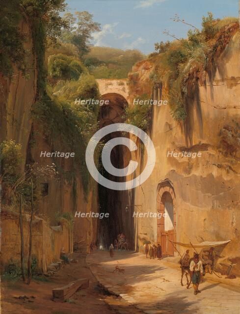 The Grotto of Posillipo at Naples, 1826. Creator: Antonie Sminck Pitloo.