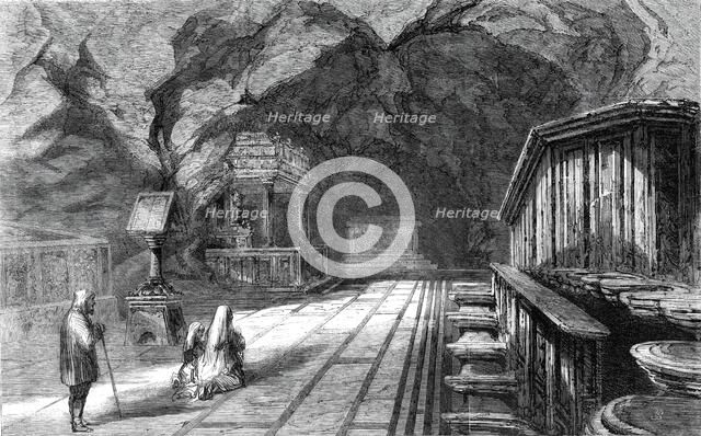 The Grotto of Santa Rosalia, Palermo - from a drawing by the Rev. S.C. Malan, 1860. Creator: Unknown.