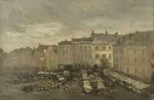 The Grote Zavel (Grand Sablon), Brussels, 1875. Creator: Guillaume Vogels