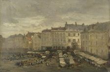 The Grote Zavel (Grand Sablon), Brussels, 1875. Creator: Guillaume Vogels