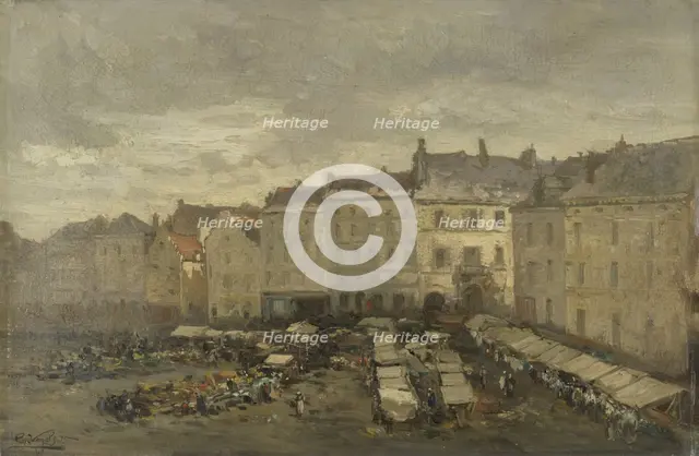 The Grote Zavel (Grand Sablon), Brussels, 1875. Creator: Guillaume Vogels.