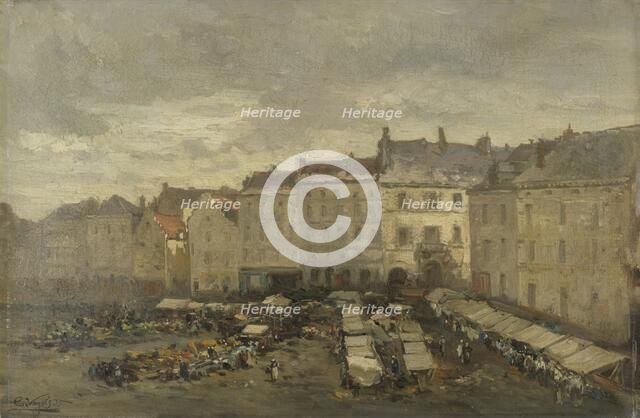 The Grote Zavel (Grand Sablon), Brussels, 1875. Creator: Guillaume Vogels.