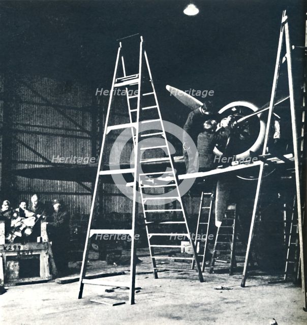 'The ground crew's work is never done', 1941. Artist: Cecil Beaton.