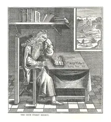 The Grub Street Hermit. From a picture published by Richardson, 1878. Artist: Walter Thornbury