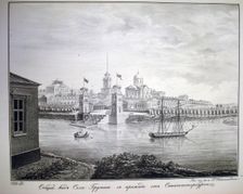 The Gruzino estate, 1821-1822. Artist: Kanoshenkin, G. (active 1820s)