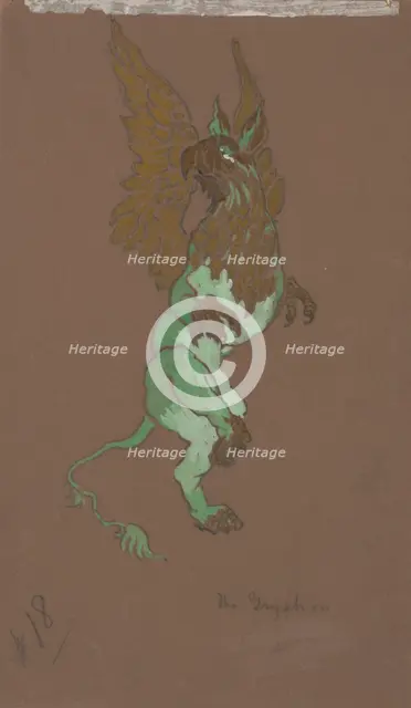 The Gryphon (costume design for Alice-in-Wonderland, 1915). Creator: William Penhallow Henderson.