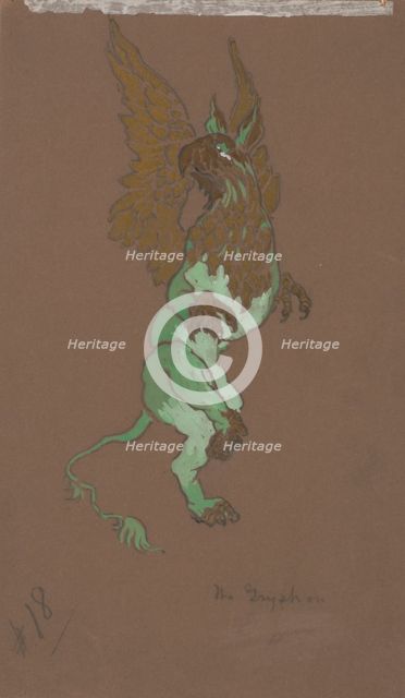 The Gryphon (costume design for Alice-in-Wonderland, 1915). Creator: William Penhallow Henderson.