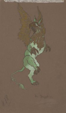 The Gryphon (costume design for Alice-in-Wonderland, 1915). Creator: William Penhallow Henderson