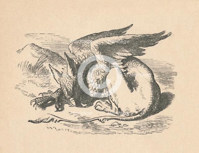 'The Gryphon asleep in the sun', 1889. Artist: John Tenniel.