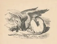 The Gryphon asleep in the sun 1889. Artist: John Tenniel
