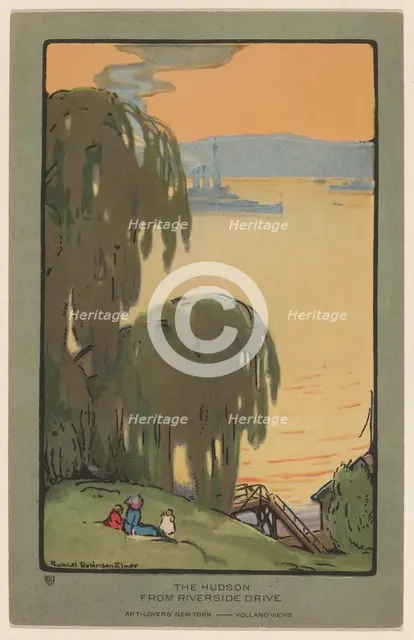 The Hudson from Riverside Drive, 1914. Creator: Rachael Robinson Elmer.