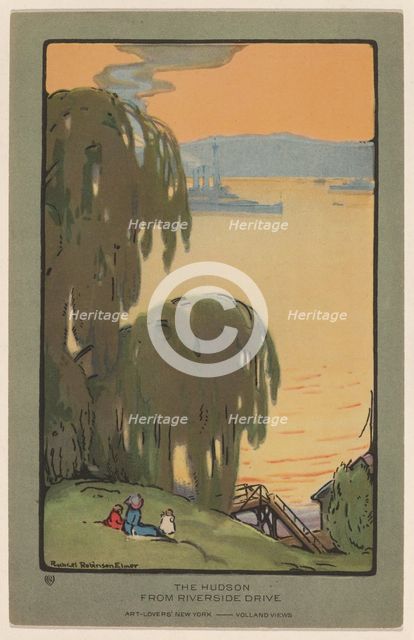 The Hudson from Riverside Drive, 1914. Creator: Rachael Robinson Elmer.