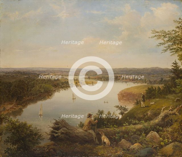 The Hudson River Valley near Hudson, New York, ca. 1850. Creator: American Painter.