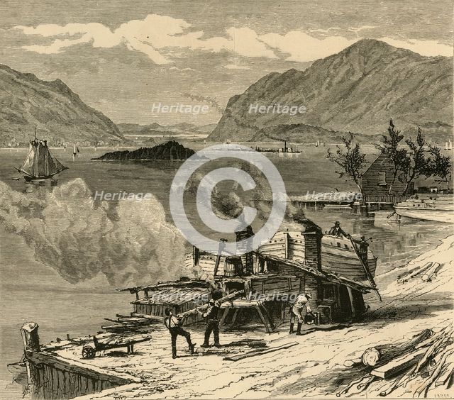 'The Hudson, south from Newburg', 1874.  Creator: John Karst.