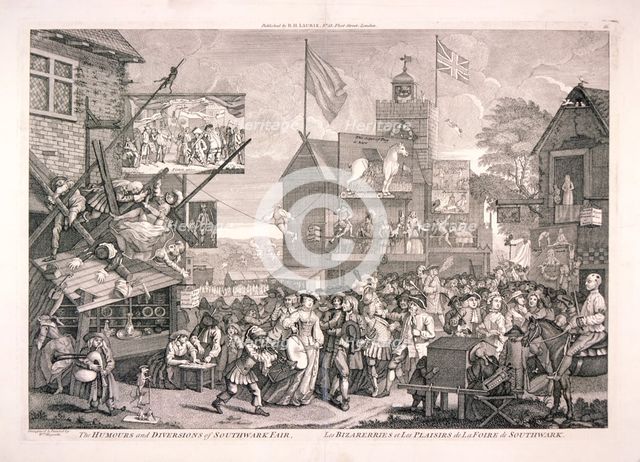 'The humours and diversions of Southwark Fair', London, 1733. Artist: Anon