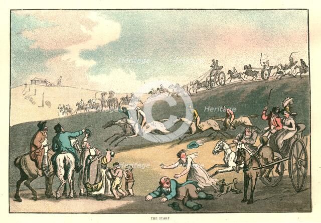 'The Humours of Horse Racing, The Start', c1816 (1886). Creator: Unknown.