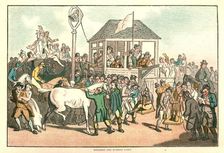 The Humours of Horse Racing, Weighing and Rubbing Down c1816 (1886). Creator: Unknown