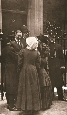 The Human Letters dispatched by Jessie Kenney to Mr Asquith at 10 Downing Street, London, 1909. Creator: Unknown