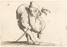 The Hunchback with a Cane, c. 1622. Creator: Jacques Callot