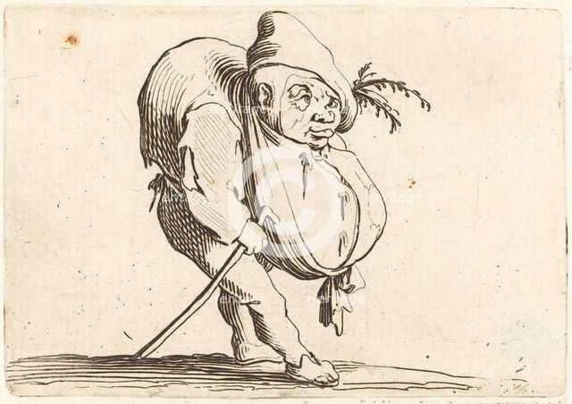 The Hunchback with a Cane, c. 1622. Creator: Jacques Callot.