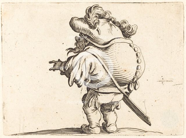The Hunchback with the Feathered Cap, c. 1622. Creator: Jacques Callot.