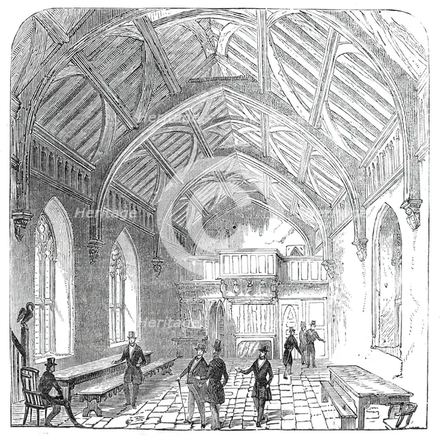 The Hundred Mennes Hall, St. Cross, 1845. Creator: Unknown.