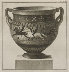 The Hunt Krater: detailed view showing three galloping horsemen, 1766 [-1767]. Creator: Unknown