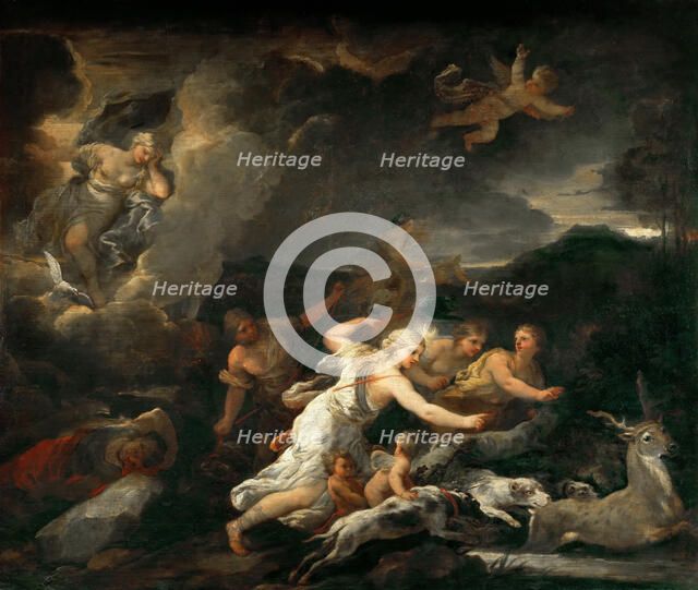 The Hunt of Diana. Artist: Giordano, Luca (1632-1705)