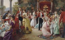 The Hunt Supper, 1889. Creator: Stewart, Julius (1855-1919)