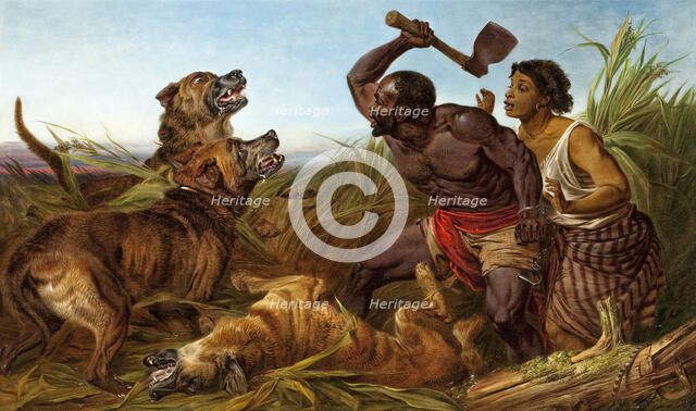 The Hunted Slaves, 1862. Creator: Richard Ansdell.