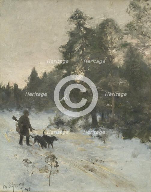 The Hunter, 1891. Creator: Bruno Liljefors.