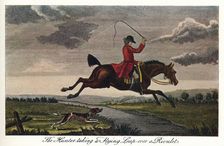 The Hunter Taking A Flying Leap Over A Rivulet c1740, (1922). Artist: James Seymour
