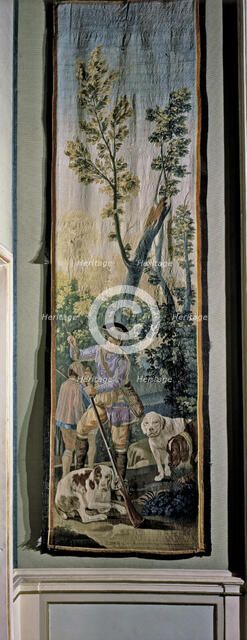 'The Hunter', tapestry made on a cardboard by Francisco de Goya.