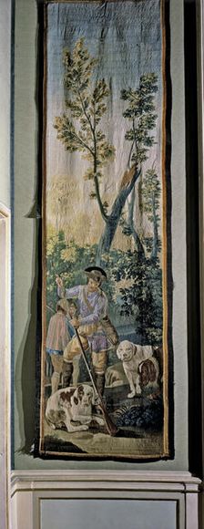 The Hunter tapestry made on a cardboard by Francisco de Goya