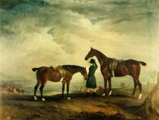 The Hunter and the Hack: A Typical Cob early-mid 19th century, (1944). Creator: John Ferneley