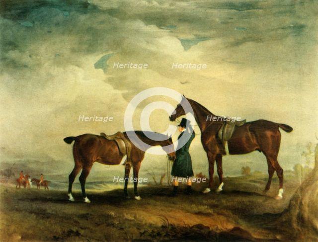 'The Hunter and the Hack: A Typical Cob', early-mid 19th century, (1944).  Creator: John Ferneley.