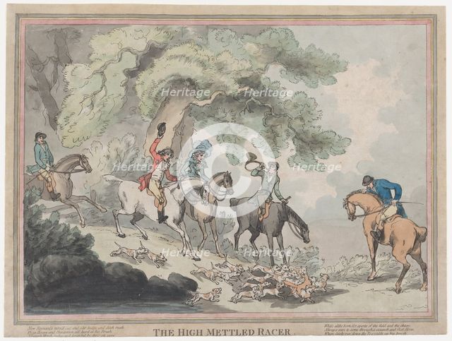 The Hunter (from The Life of a Racehourse, or The High-Mettled Racer), July 20, 1789., July 20, 1789 Creator: Thomas Rowlandson.