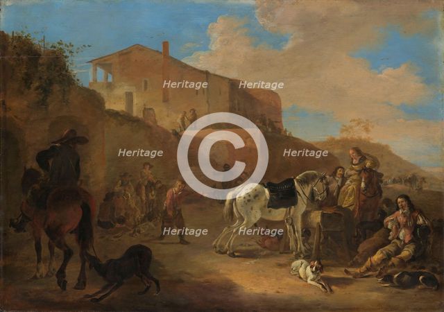 The hunting party, 1649. Creator: Dirck Stoop.