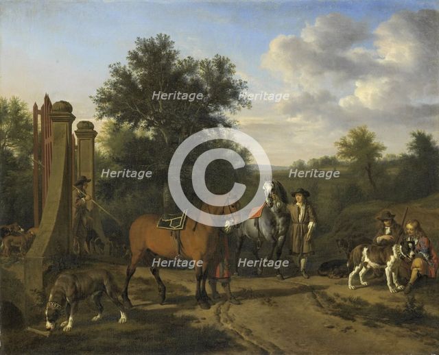 The Hunting Party, 1669. Creator: Adriaen van de Velde.