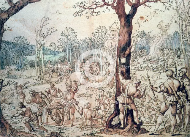 'The Hunting Party', 16th century.  Artist: Bernaert van Orley