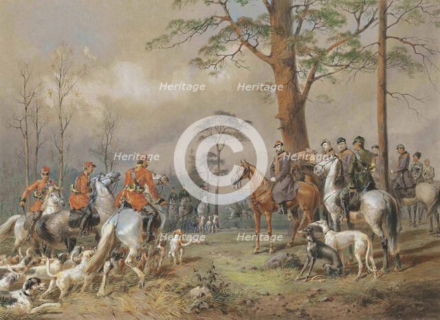 The hunting party of Emperor Alexander II.